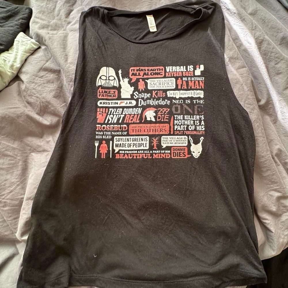 Threadless Womens SPOILT Unique Nerdy Muscle Tee Shirt Size XL VGUC - Picture 2 of 3